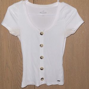Hollister Button Up White Shirt